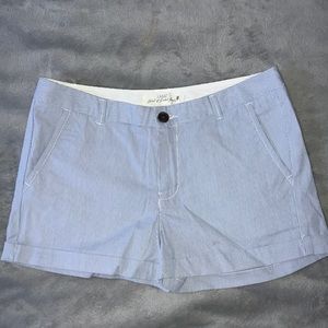 White and blue stripped shorts
